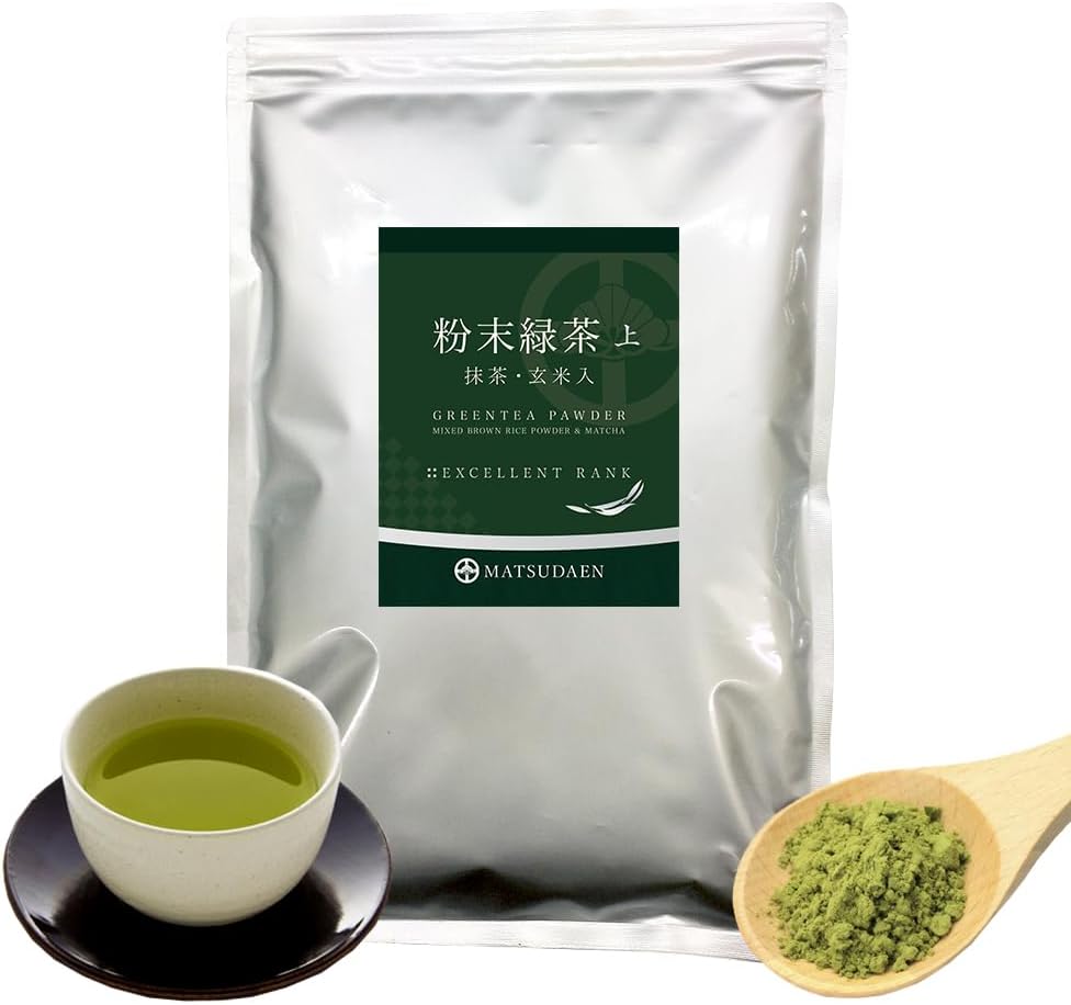 Powdered Green Tea (Top) 3.5 oz (100 g), Commercial Use, Matcha, Slightly Brown Rice, Powdered Tea, Powdered Green Tea, Commercial Powdered Tea