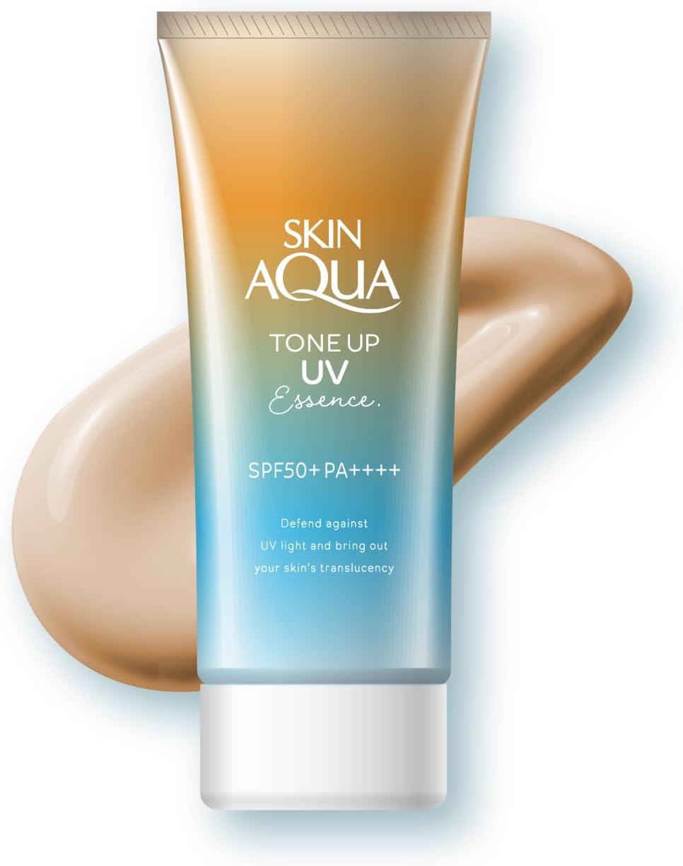 Skin Aqua SPF50+ PA+++ Tone-up, UV Essence, Sunscreen, Increased Transparency, Shimmering Sabon Scent, Lavender