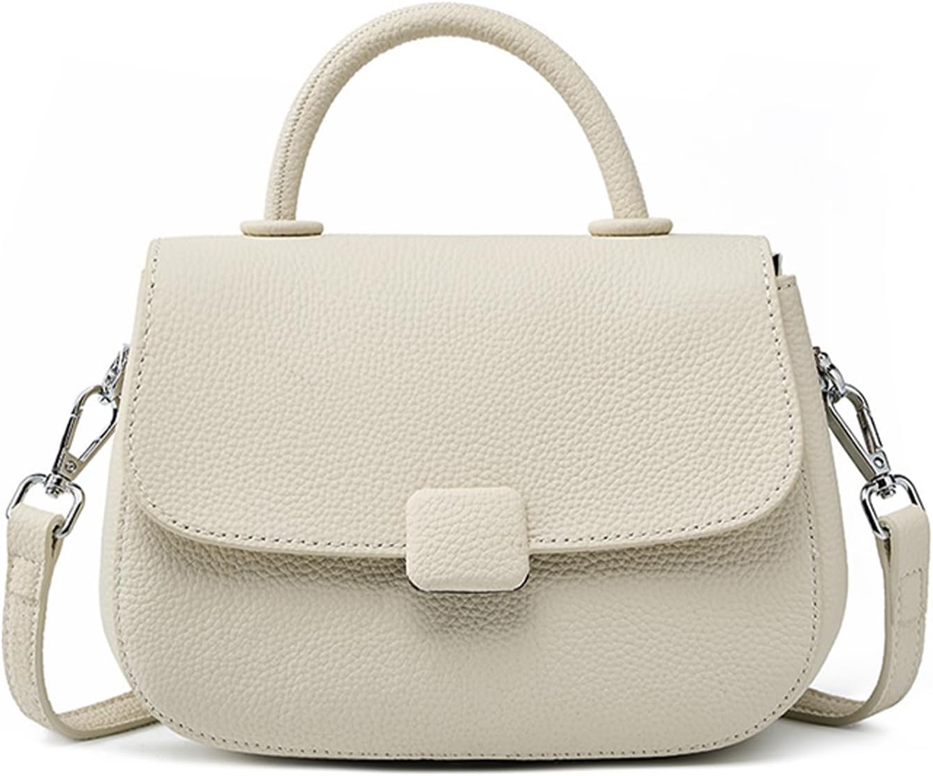 MFFOR Women's Shoulder Bag, Genuine Leather, 2-Way Handbag, Crossbody Bag, Mini Shoulder Bag, Lightweight, Compact, Casual, Simple, Stylish, Cross-Handheld, Popular, Commuting to Work