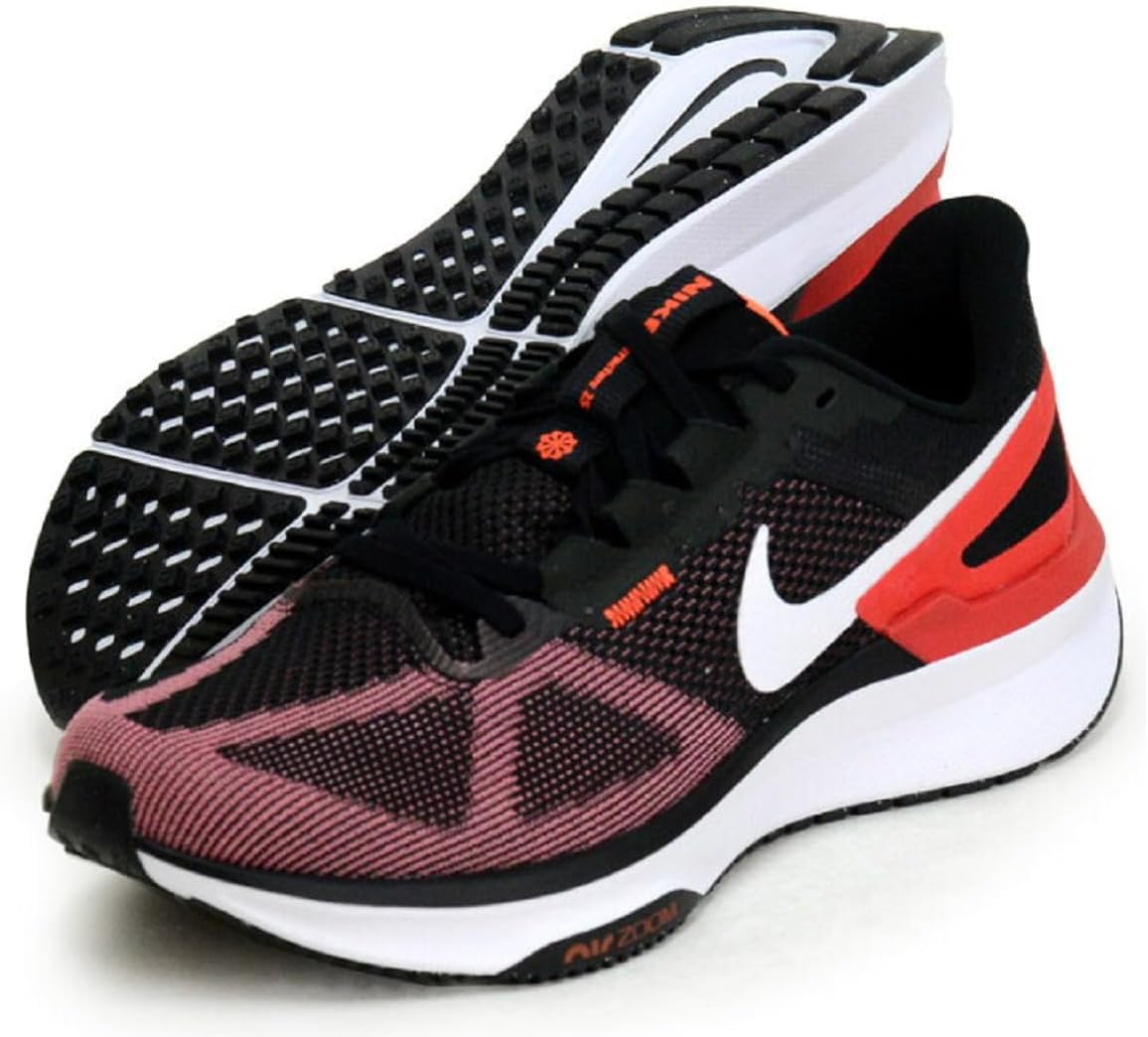 Nike DJ7883 Air Zoom Structure 25 10.4 inches (26.5 cm), Genuine Domestic Product, Black/University Red