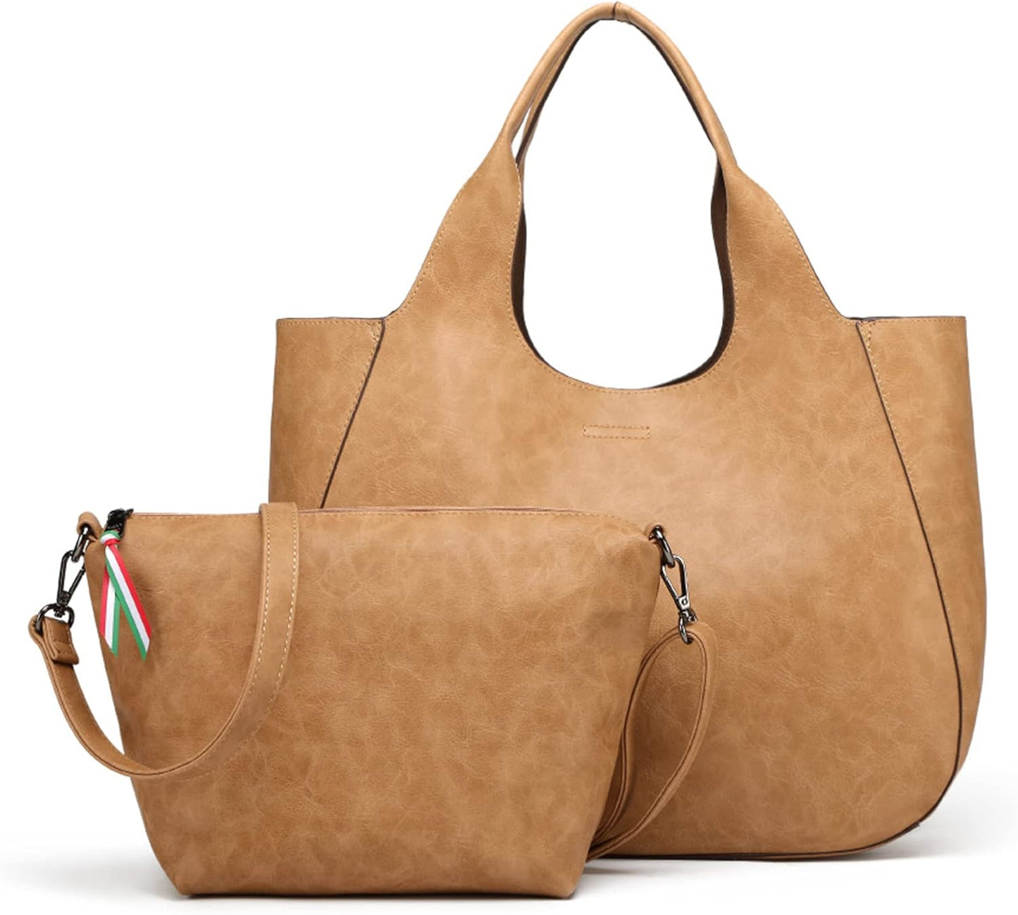 Gusio Basic 120486 Women's 3-Way Tote Bag x Shoulder Bag in Bag Set, PU Leather, Lightweight, A4 Compatible