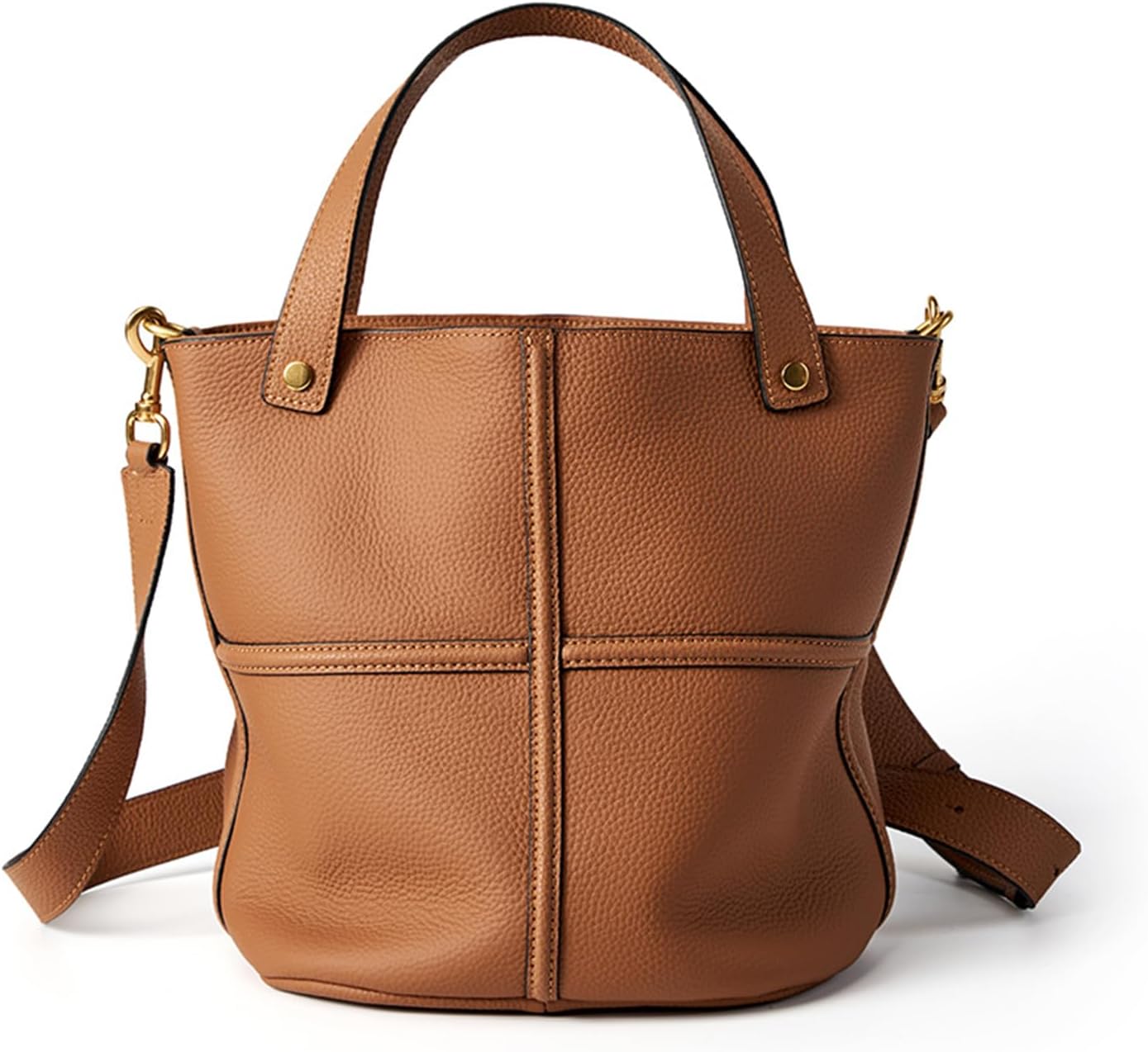 MFFOR Shoulder Bag High-Quality Genuine Leather Women's 2-Way Handbag Large Capacity High-End Casual Simple Stylish Diagonal Carry Shoulder Hand-Held Popular Commuting