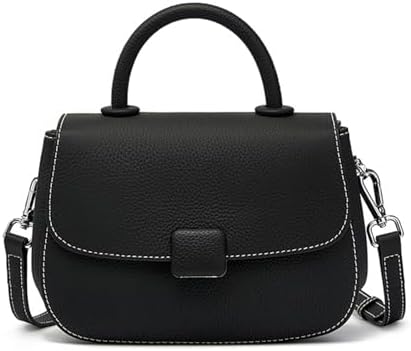 MFFOR Women's Shoulder Bag, Genuine Leather, 2-Way Handbag, Crossbody Bag, Mini Shoulder Bag, Lightweight, Compact, Casual, Simple, Stylish, Cross-Handheld, Popular, Commuting to Work
