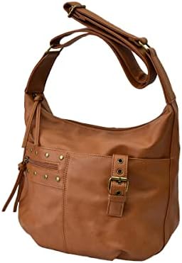 (Antique Design) Women's Shoulder Bag, Cross-body, Lightweight, Studded Design, Stylish, Synthetic Leather, Adult, Cute, For Work or School, Black, Gray, Brown, Pink, Camel, Bronze