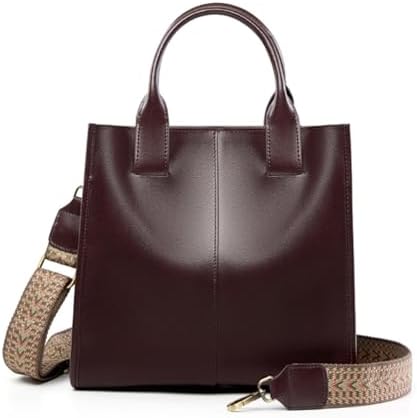 MFFOR Handbag, Genuine Leather, Women's, 2-Way, Shoulder Bag, Tote Bag, With 2 Types of Straps, Bottom Studs, Square, Formal, Large Capacity, High Visibility, Casual, Fashionable, Cross-body, Handheld
