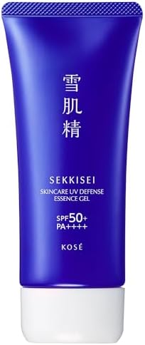 Sekkisei Sunscreen, Skin Care, UV Essence, Gel, 3.1 oz (90 g), SPF50+/PA++++, Waterproof, For Face and Body, Pearl Barley
