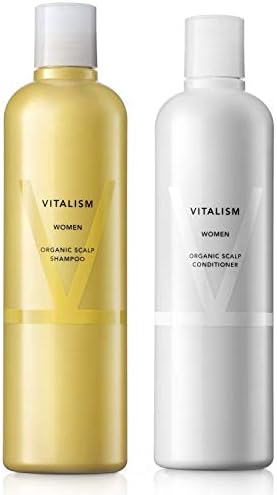 Vitalism Scalp Care Shampoo & Conditioner Set for WOMEN (Women's), 16.9 fl oz (500 ml), Large Capacity, Pump Type (Renewal Version)