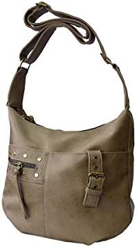 (Antique Design) Women's Shoulder Bag, Cross-body, Lightweight, Studded Design, Stylish, Synthetic Leather, Adult, Cute, For Work or School, Black, Gray, Brown, Pink, Camel, Bronze