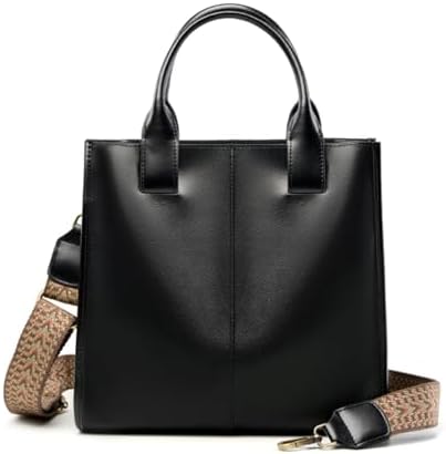MFFOR Handbag, Genuine Leather, Women's, 2-Way, Shoulder Bag, Tote Bag, With 2 Types of Straps, Bottom Studs, Square, Formal, Large Capacity, High Visibility, Casual, Fashionable, Cross-body, Handheld