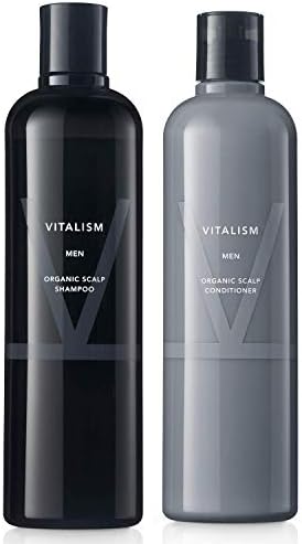 Vitalism Scalp Care Shampoo & Conditioner Set, 16.9 fl oz (500 ml) each, Men's, Scalp Care, Born From the Thought of Clinics, International Organic Certified Ingredients, For Men, Large Capacity, Pump