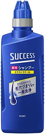 Success Extra Cool Medicated Shampoo, 13.5 fl oz (400 ml), Single Cleansing Shampoo, Aqua Citrus Scent