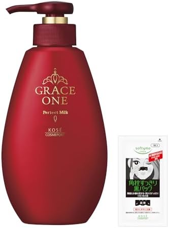 GRACE ONE Concentrated Liquid (Moisturizing Liquid) All-in-One Cream 230ml + Bonus Sheet for Nose Blackhead Pack, All-in-One Lotion KOSE Kose