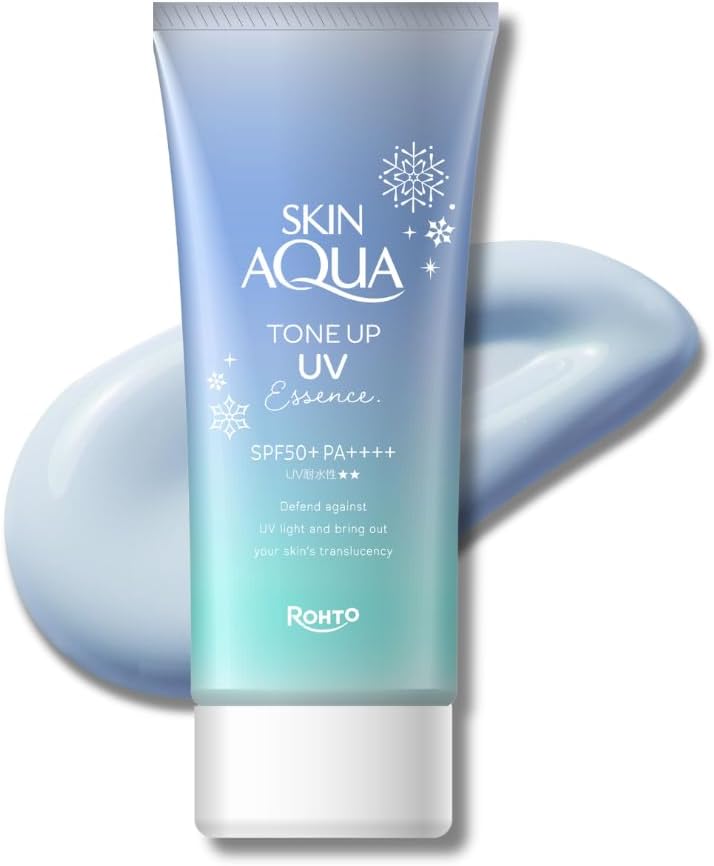 Skin Aqua SPF50+ PA+++ Tone-up, UV Essence, Sunscreen, Increased Transparency, Shimmering Sabon Scent, Lavender