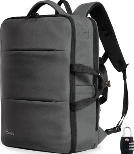 Evoon Men's Multi Business Backpack 4.0 Rucksack, Business Backpack, 9.8 gal (35 L), Large Capacity, Travel Bag, Expansion Function, Water Repellent, USB, 15.6 inch