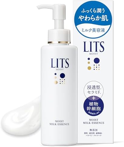 Lits Moist Emulsion, Serum Effect, Ceramide, Fragrance-Free, Additive-Free Milk Essence, 3.4 fl oz (100 ml)