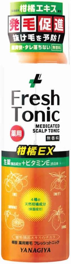 Yanagiya Medicated Hair Growth Fresh Tonic Citrus EX (Unscented) 6.7 oz (190 g)