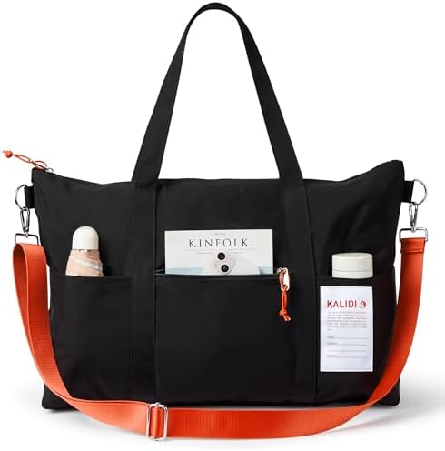 KALIDI FANCY FOREST Boston Bag, Foldable, Travel Bag, 3-Way, Duffel Bag, Travel Bag, 10.6 gal (35 L) Large Capacity, Lightweight, Plain, Large, Boston Bag, Tote Bag, Shoulder Bag, Men's, Women's, 2