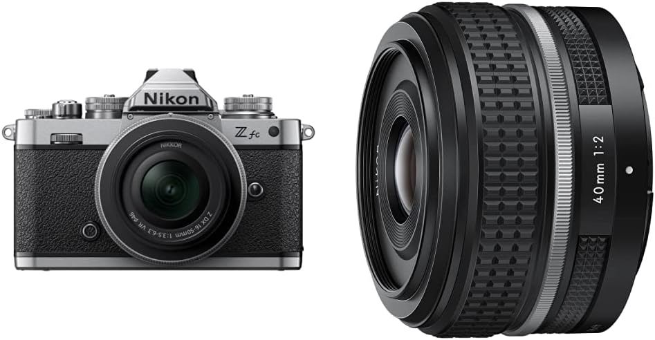 [Set] Nikon Mirrorless Single Lens Z fc Body, Black, Zfc & Nikon Wide Angle Power Zoom Lens, Nikkor Z DX 12-28mm f/3.5-5.6 PZ VR Z Mount APS-C & Lens Hood HB-112