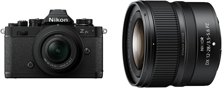 [Set] Nikon Mirrorless Single Lens Z fc Body, Black, Zfc & Nikon Wide Angle Power Zoom Lens, Nikkor Z DX 12-28mm f/3.5-5.6 PZ VR Z Mount APS-C & Lens Hood HB-112
