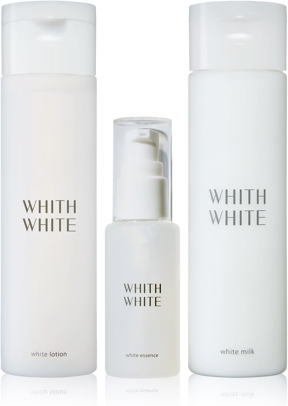 Whith White Whitening Ceramide Lotion Essence Emulsion Set, 6.8 fl oz (200 ml), 1.9 fl oz (50 ml), 5.9 fl oz (150 ml), Placenta, Stain Prevention, Quasi-drug