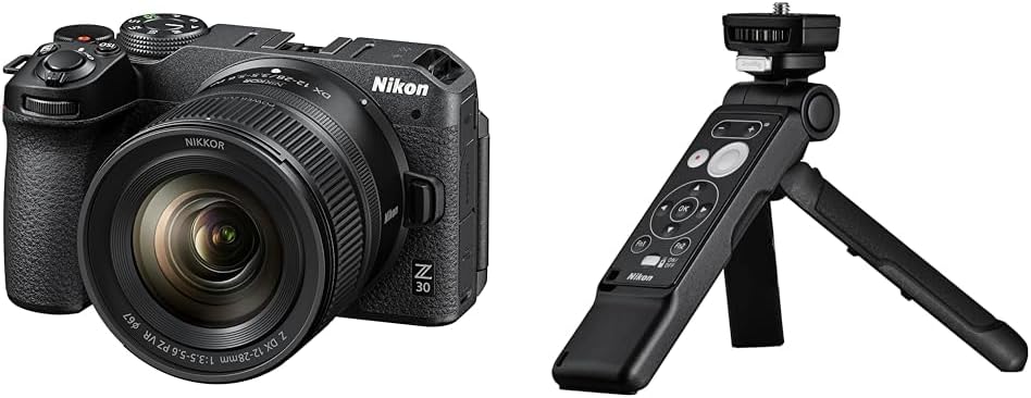 Nikon Z30 Mirrorless SLR Z30 16-50 VR Lens Kit, Z Mount, APS-C Video Vlog, Image Stabilization Black + [SanDisk Genuine] SD Card, 128GB SDXC, Class 10, UHS-II V90, Read Up to 300 MB, San/s PRO SDSDXDM