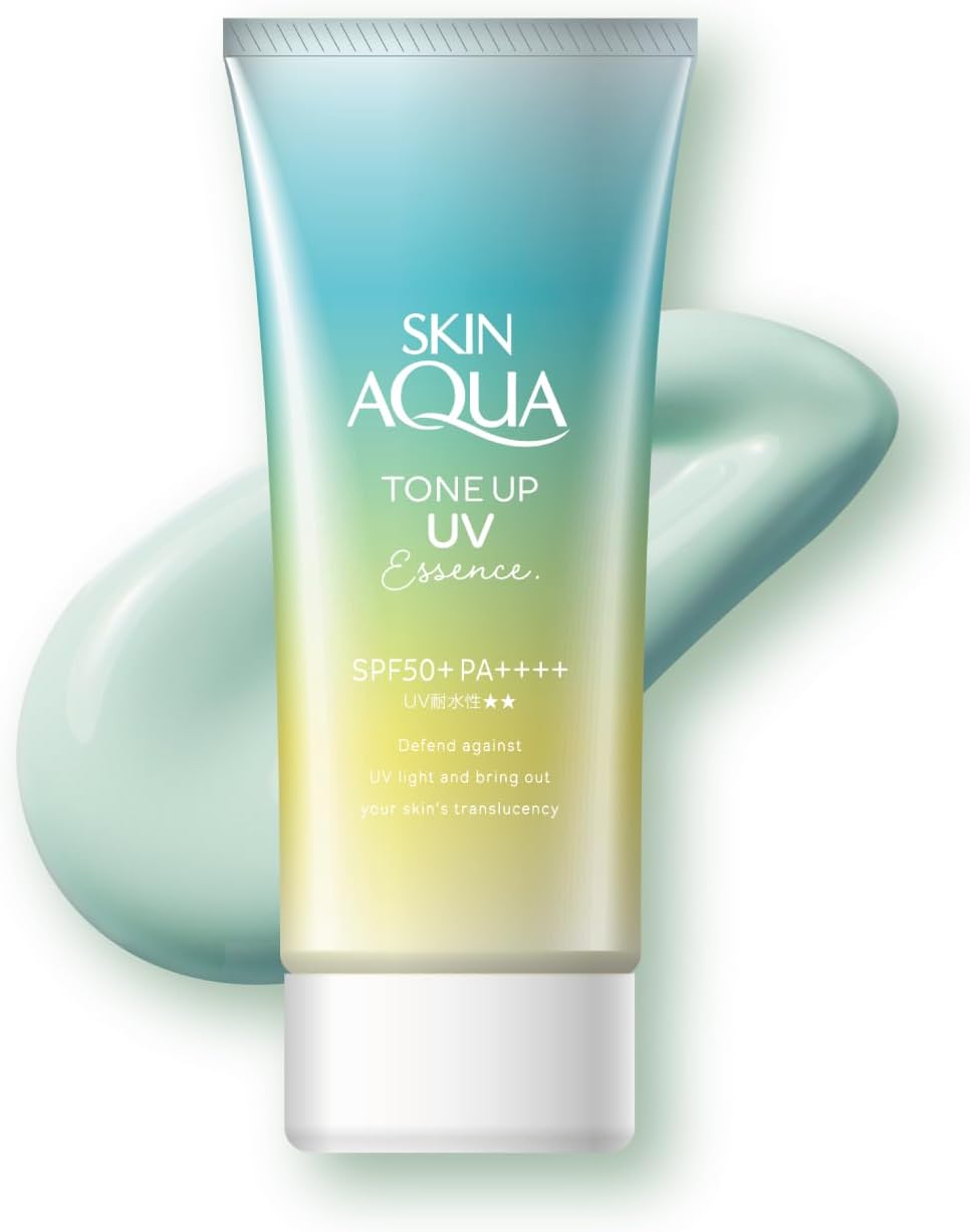 Skin Aqua SPF50+ PA+++ Tone-up, UV Essence, Sunscreen, Increased Transparency, Shimmering Sabon Scent, Lavender