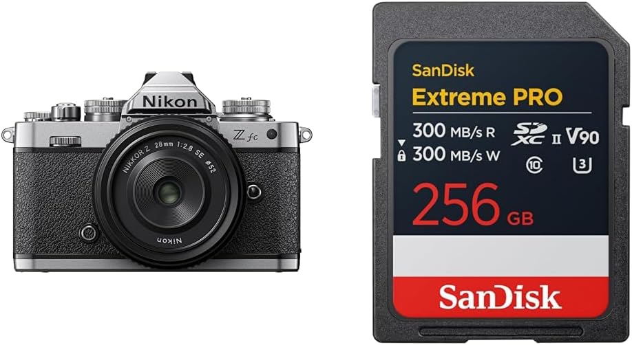 [Set] Nikon Mirrorless Single Lens Z fc Body, Black, Zfc & Nikon Wide Angle Power Zoom Lens, Nikkor Z DX 12-28mm f/3.5-5.6 PZ VR Z Mount APS-C & Lens Hood HB-112