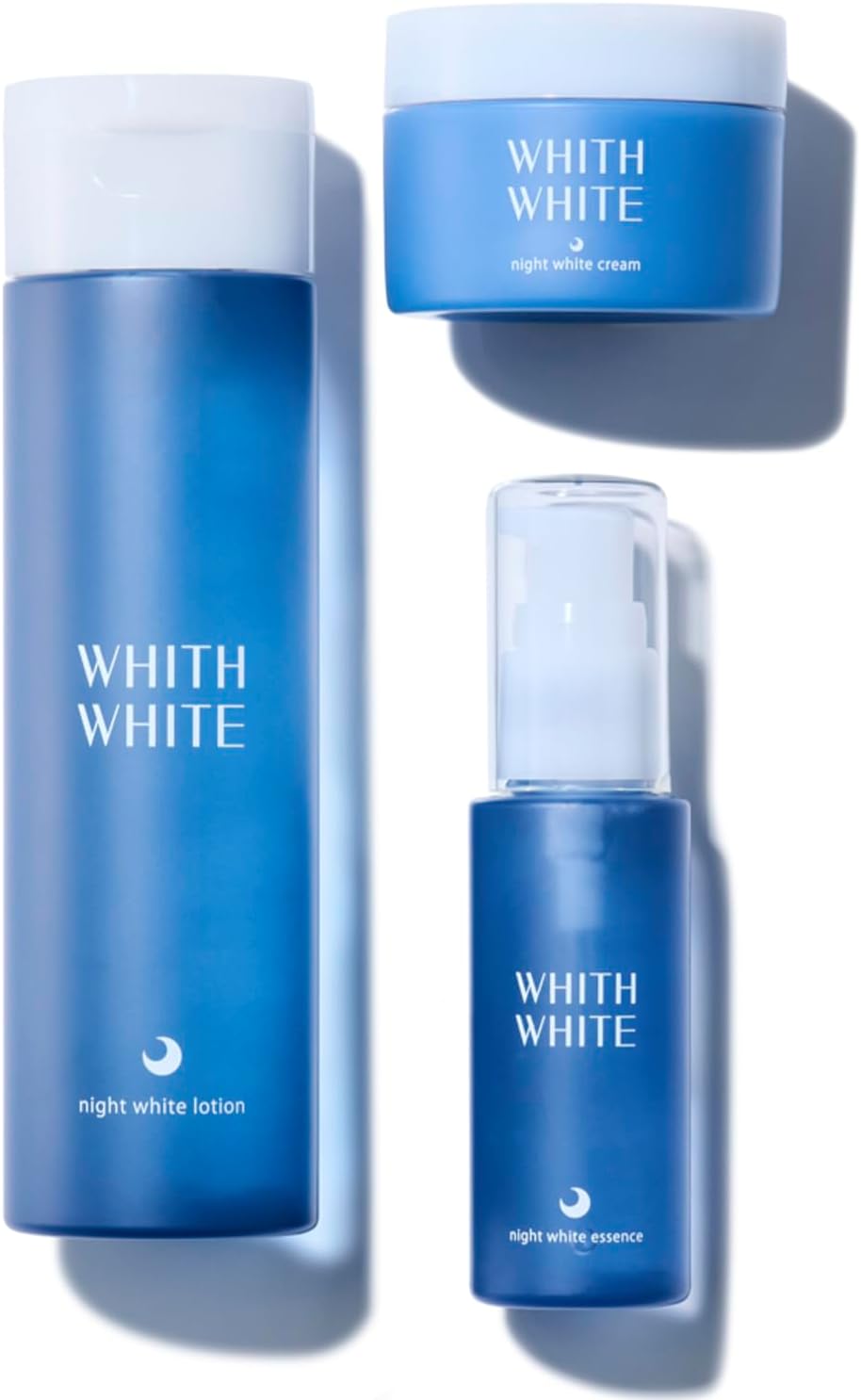 Whith White Whitening Ceramide Lotion Essence Emulsion Set, 6.8 fl oz (200 ml), 1.9 fl oz (50 ml), 5.9 fl oz (150 ml), Placenta, Stain Prevention, Quasi-drug