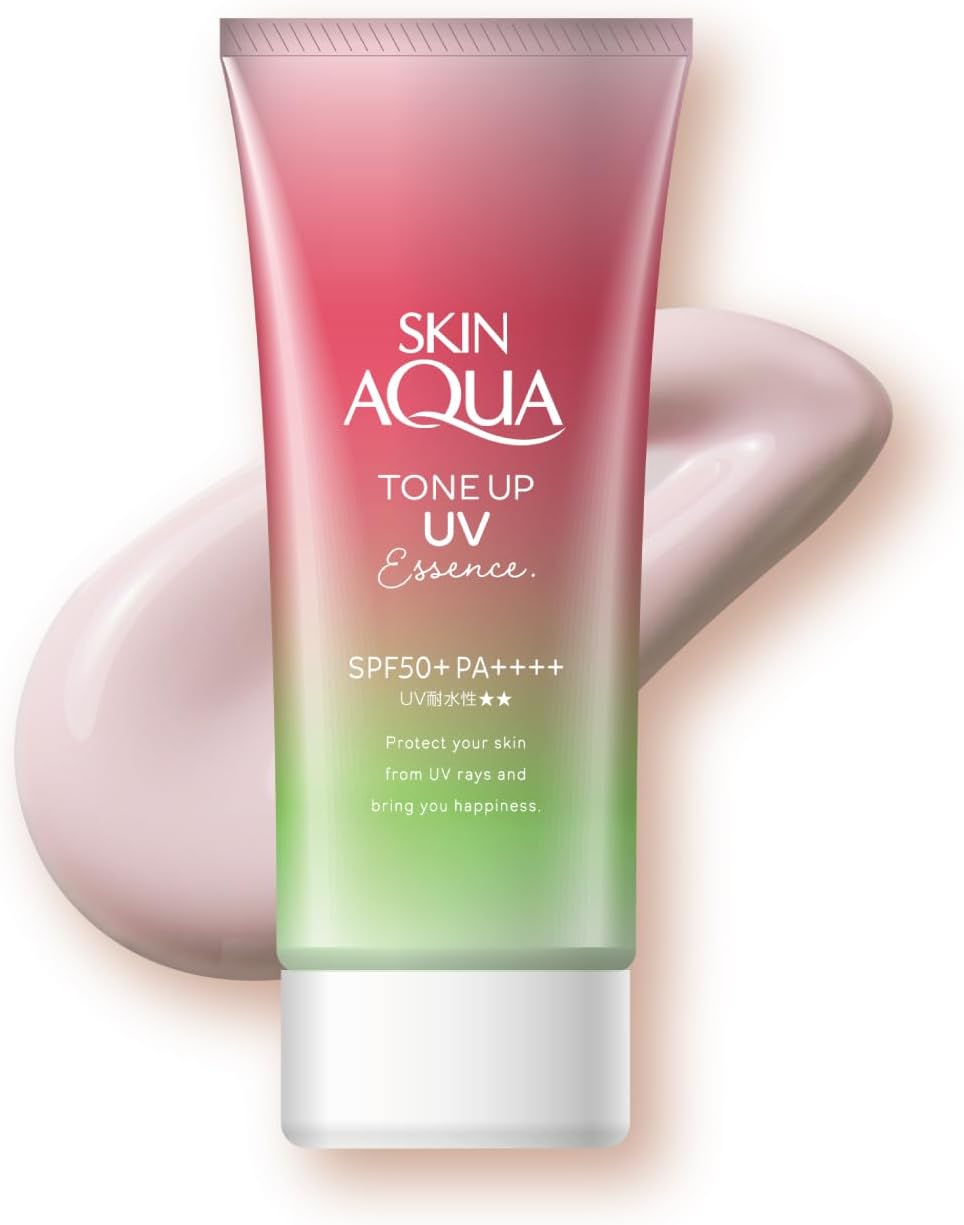 Skin Aqua SPF50+ PA+++ Tone-up, UV Essence, Sunscreen, Increased Transparency, Shimmering Sabon Scent, Lavender