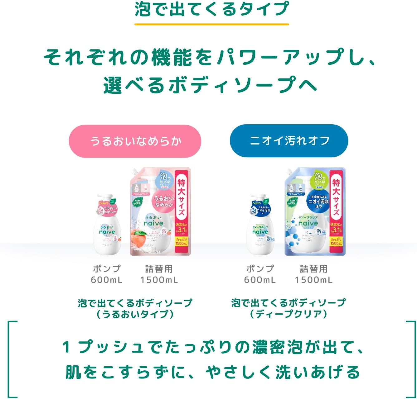 Nivea Foaming Body Soap 【Deep Clear】 Pump 600ml | Body Soap Body Wash Soap Bar Kids Baby Soap