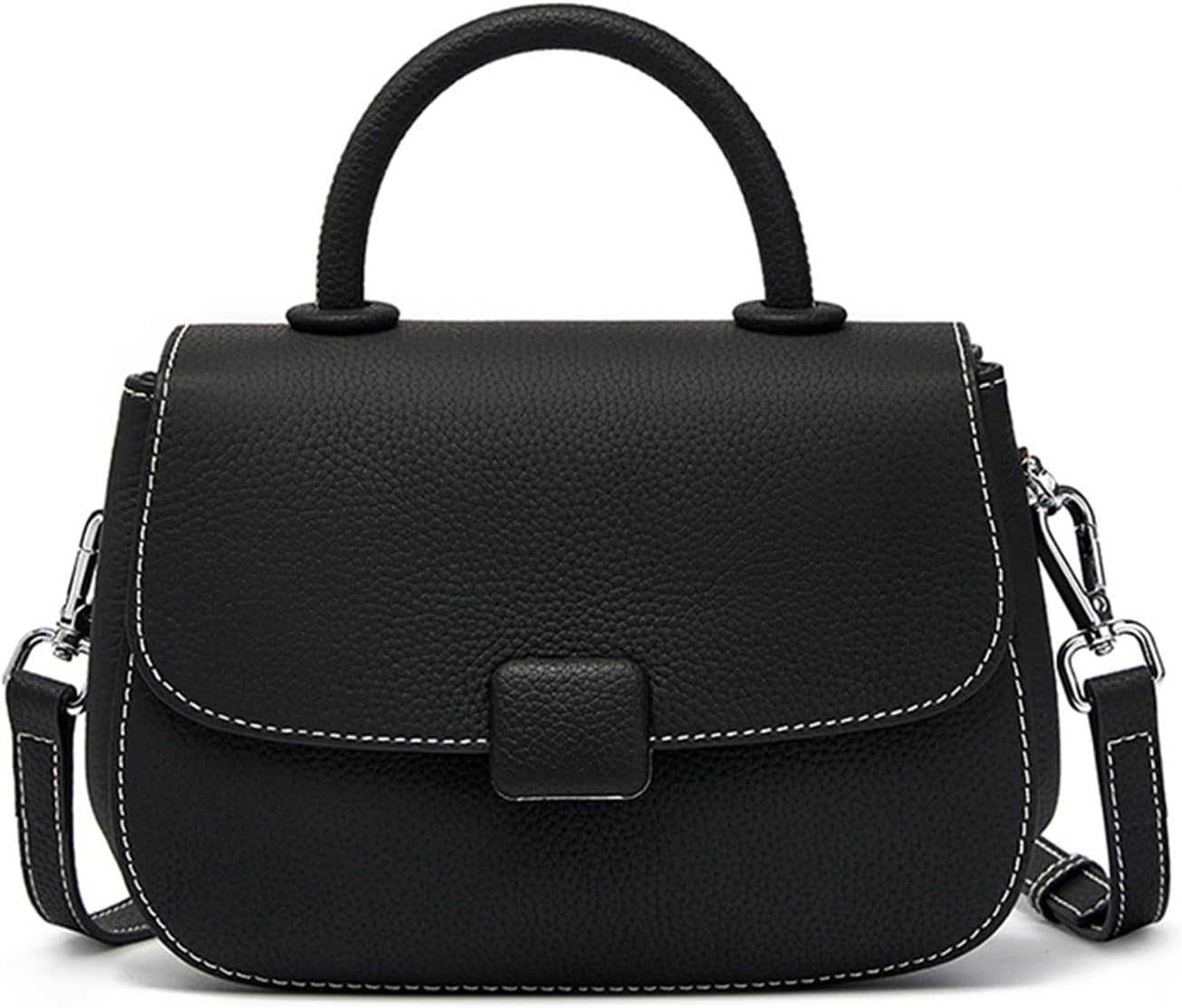 MFFOR Women's Shoulder Bag, Genuine Leather, 2-Way Handbag, Crossbody Bag, Mini Shoulder Bag, Lightweight, Compact, Casual, Simple, Stylish, Cross-Handheld, Popular, Commuting to Work