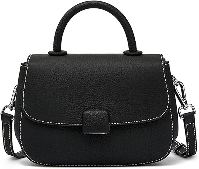 MFFOR Women's Shoulder Bag, Genuine Leather, 2-Way Handbag, Crossbody Bag, Mini Shoulder Bag, Lightweight, Compact, Casual, Simple, Stylish, Cross-Handheld, Popular, Commuting to Work