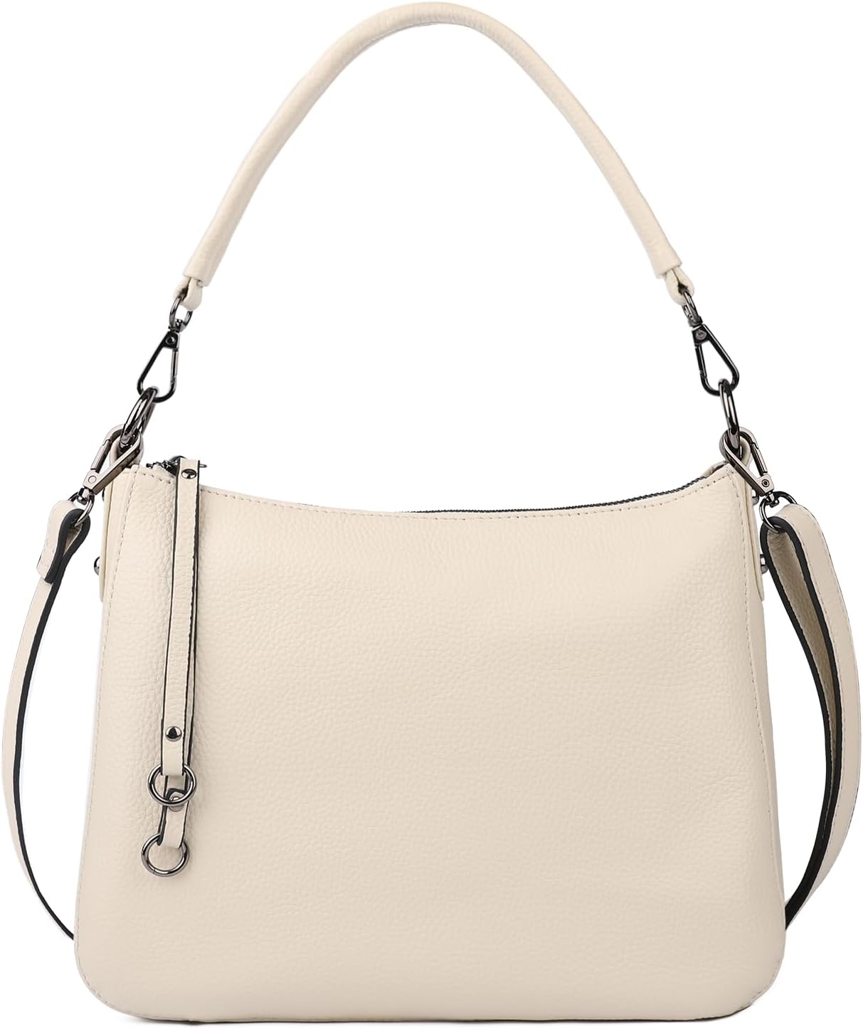 MFFOR Genuine Leather Women's 2-Way Crossbody Bag Handbag Diagonal Shoulder Bag Handbag with Zipper Pocket Lightweight Large Capacity Soft Simple Casual Hand-held Popular Commuting