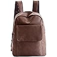 High Quality Genuine Leather Rucksack, 5 Colors, Bag, Men's, Women's, Leather, Bag, For Work or School, Lightweight, Large Capacity, Black