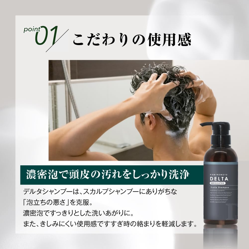 Kaminosu Delta Medicated Shampoo 300mL for Men and Women - Scalp Shampoo Scalp Care Dandruff Itch External Medicine