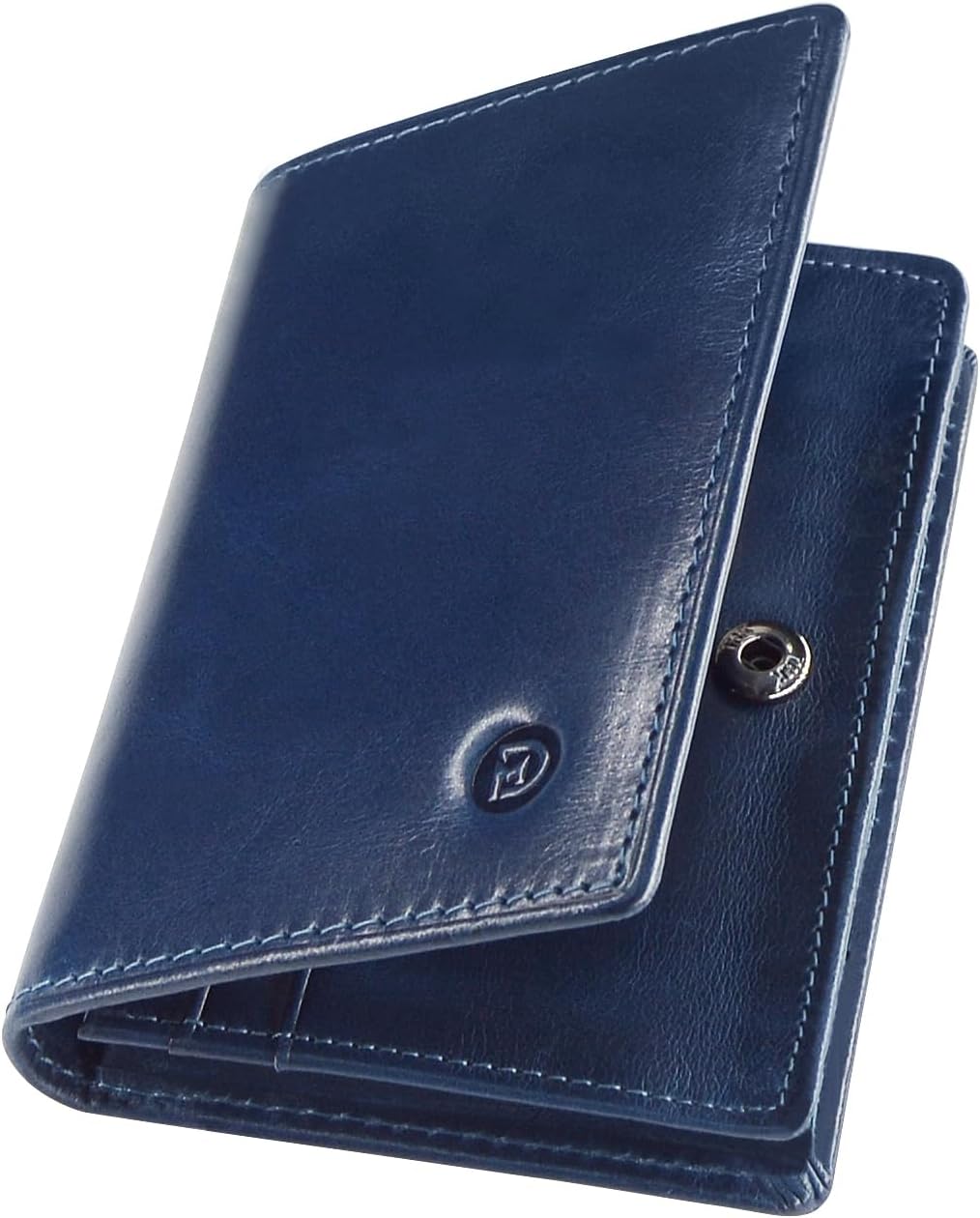 Modiko Men's Business Card Holder, Genuine Leather, Made in Japan, Himeji Leather, Large Capacity, 60 Pieces, 6 Pockets, No Breaking, Snap Button, Easy to Access, Yellow, green