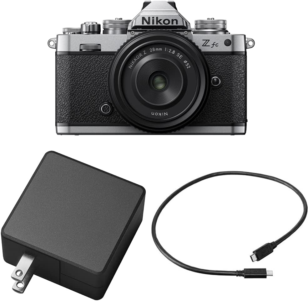 [Set] Nikon Mirrorless Single Lens Z fc Body, Black, Zfc & Nikon Wide Angle Power Zoom Lens, Nikkor Z DX 12-28mm f/3.5-5.6 PZ VR Z Mount APS-C & Lens Hood HB-112