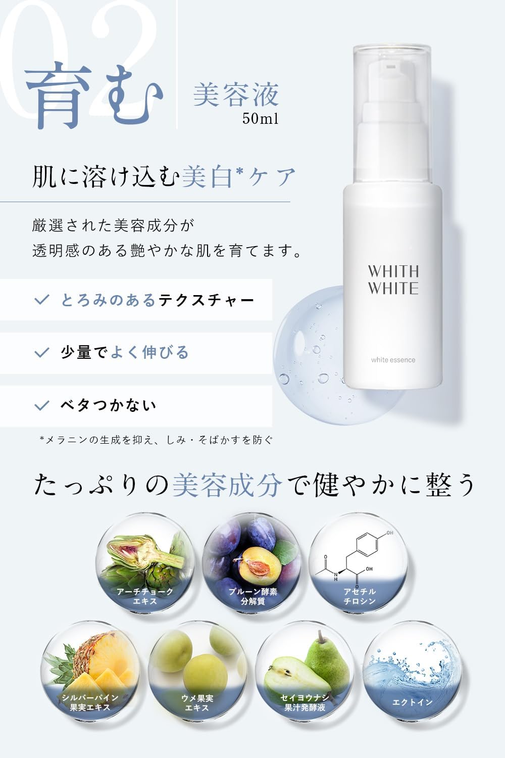 Whith White Whitening Ceramide Lotion Essence Emulsion Set, 6.8 fl oz (200 ml), 1.9 fl oz (50 ml), 5.9 fl oz (150 ml), Placenta, Stain Prevention, Quasi-drug