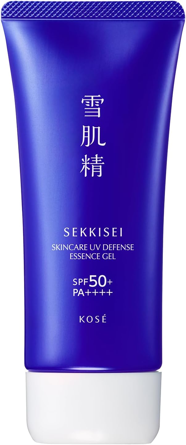 Sekkisei Sunscreen, Skin Care, UV Essence, Gel, 3.1 oz (90 g), SPF50+/PA++++, Waterproof, For Face and Body, Pearl Barley