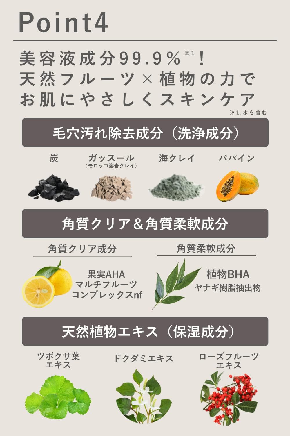 DET Clear Bright & Peel Beauty Serum Cleansing Gel (Charcoal Clay) 6.3 oz (180 g) x 6.3 oz (180 g)