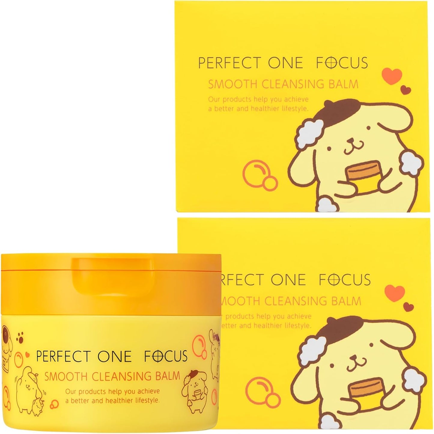 Perfect One Focus Smooth Cleansing Balm Deep Black, 2.6 oz (75 g), No Need for Multiple Face Care Products, Eyelash Extensions OK, Cleans Pores, Blackheads, Exfoliating Care