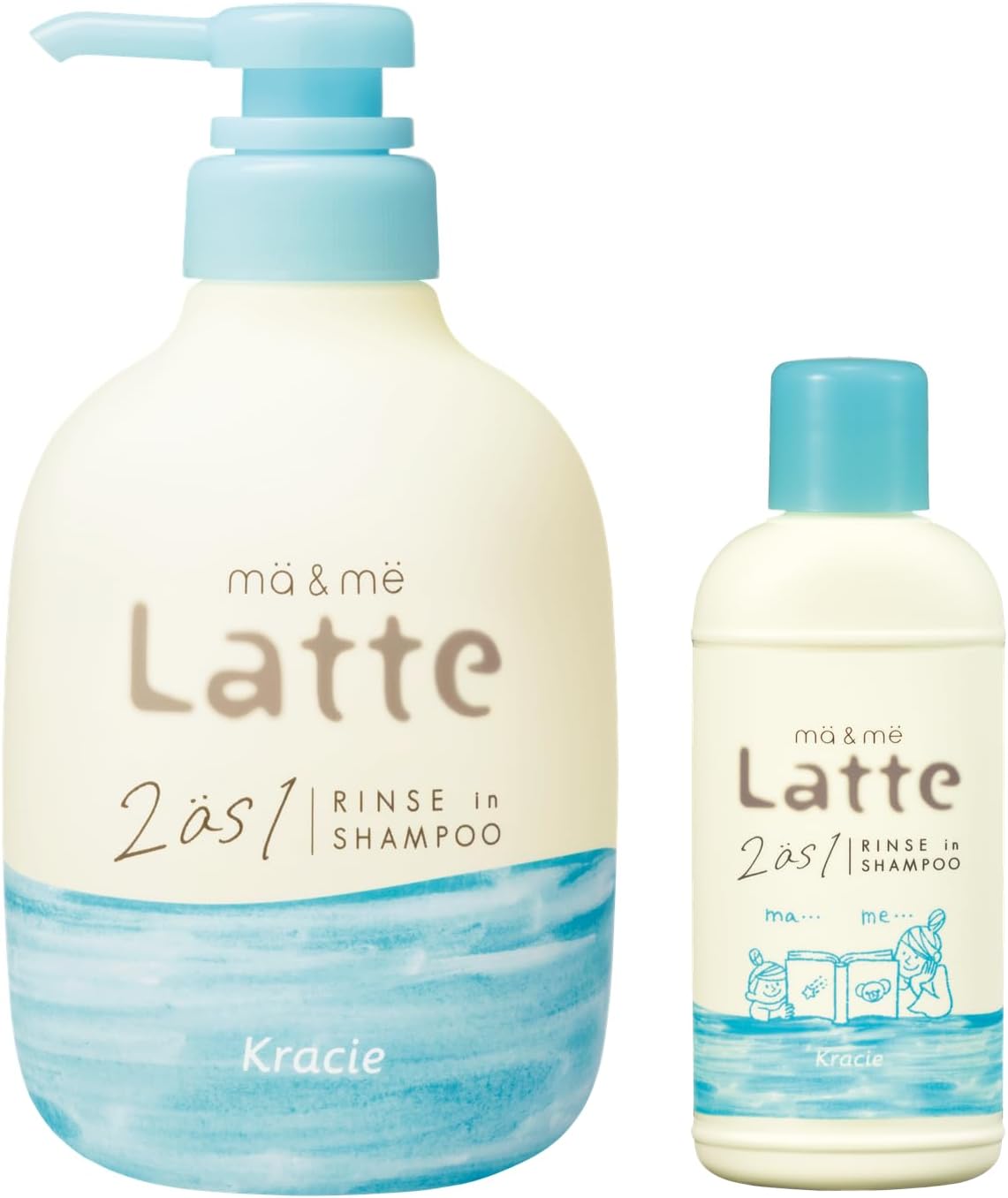 Ma & Me Rinse In Shampoo Pump For Parents and Children, 16.3 fl oz (490 ml), Non-Silicone, Amino Acid Shampoo, Whole Body, Washable Face and Body, Mom, Baby, Kids, Children, Baby Hair Care, Latte