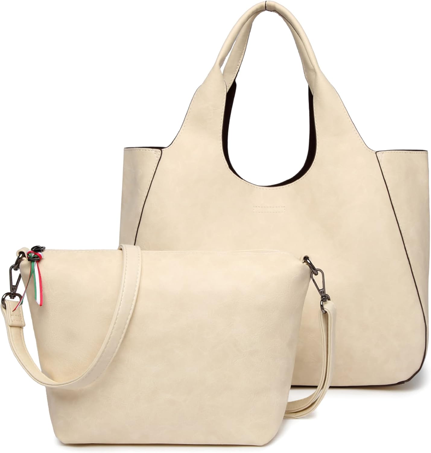 Gusio Basic 120486 Women's 3-Way Tote Bag x Shoulder Bag in Bag Set, PU Leather, Lightweight, A4 Compatible