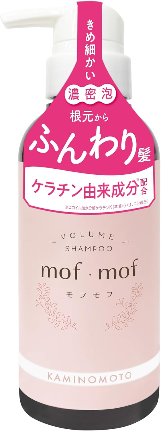Kaminosen mof・mof Mofumofu Volume Up Shampoo 10.1 fl oz (300 ml) White Floral Scent