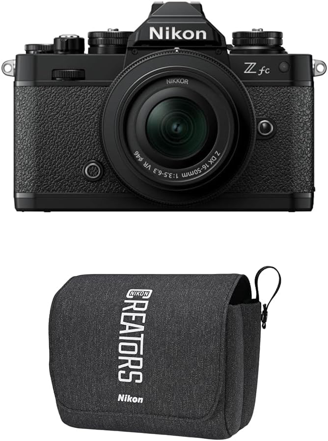 [Set] Nikon Mirrorless Single Lens Z fc Body, Black, Zfc & Nikon Wide Angle Power Zoom Lens, Nikkor Z DX 12-28mm f/3.5-5.6 PZ VR Z Mount APS-C & Lens Hood HB-112
