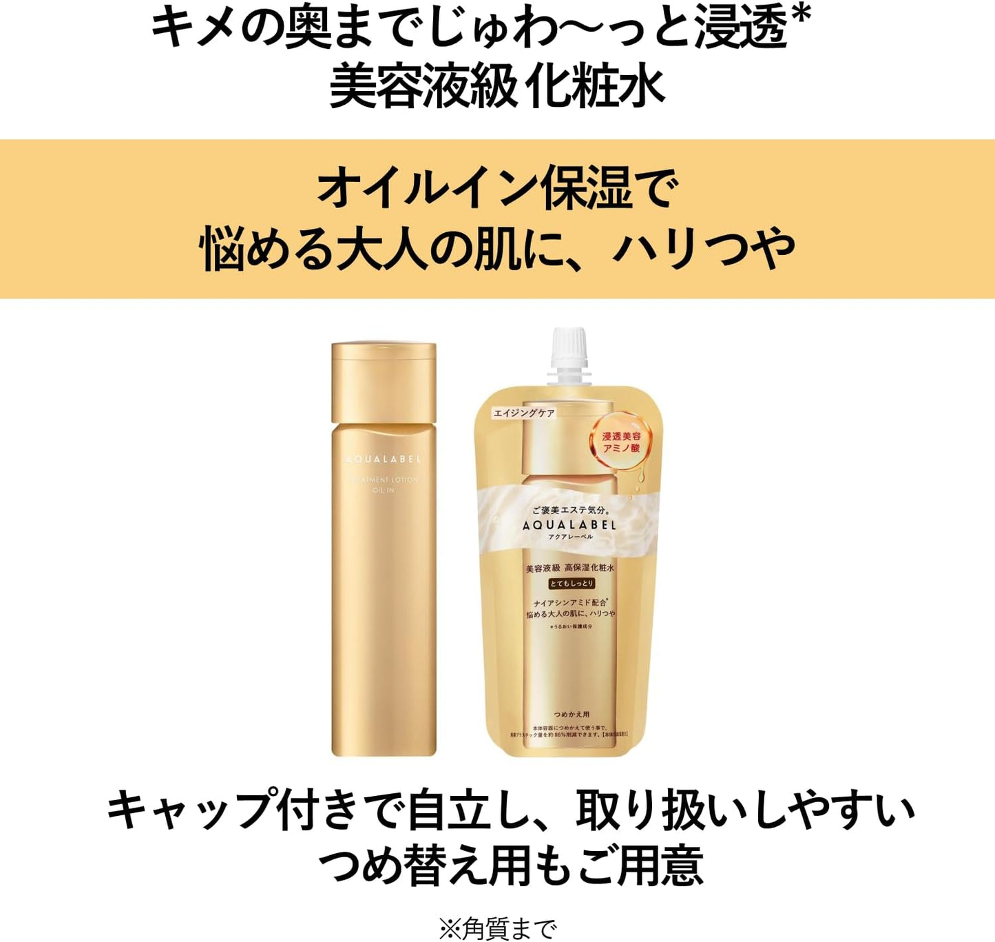 Aqua Label (AQUALABEL) Treatment Lotion (Oil-In) Moisturizing 170mL (5.7 oz) Palmitic Acid Retinol Niacinamide Toner Anti-Aging Care Launched February 2024