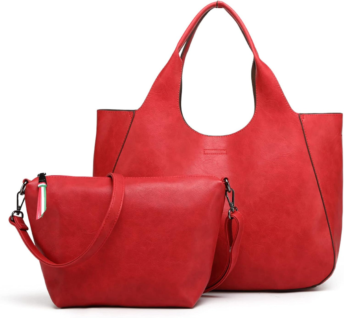 Gusio Basic 120486 Women's 3-Way Tote Bag x Shoulder Bag in Bag Set, PU Leather, Lightweight, A4 Compatible