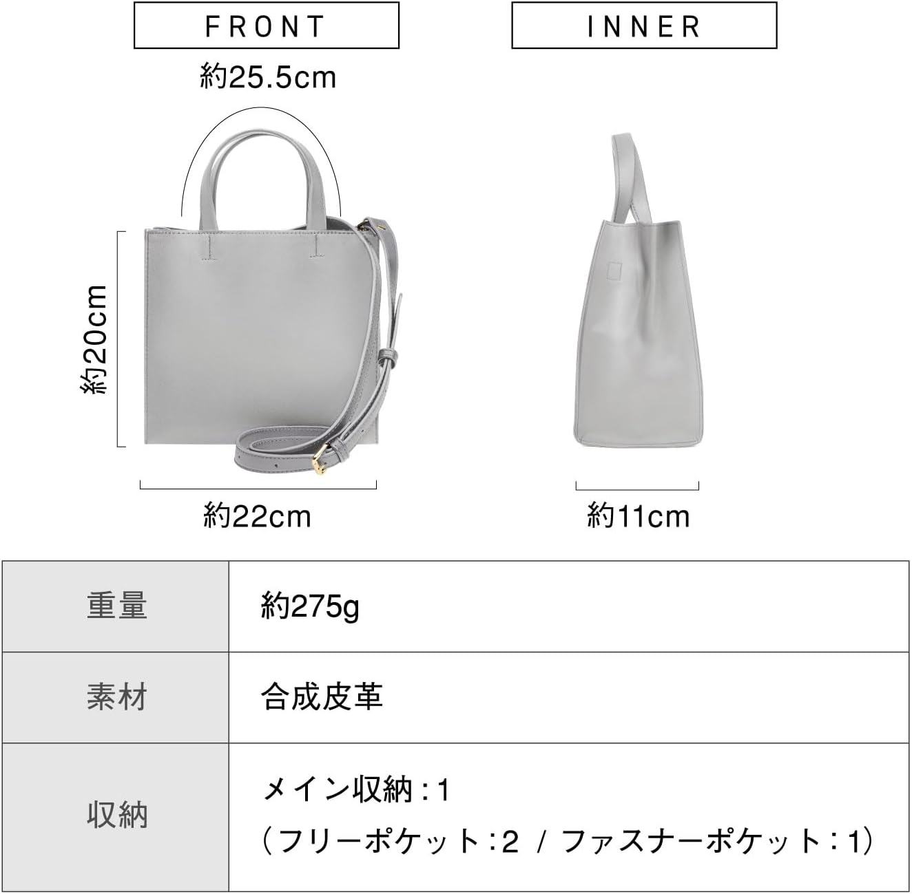 MURA Women's Mini Tote Bag, Small, Square, Lightweight