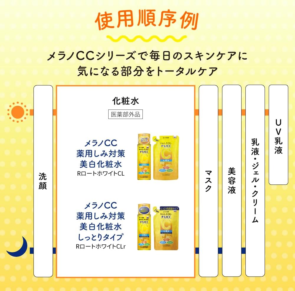 Melano CC Medicated Freckle Care Whitening Toner Main Body + Refill Set + Ultra-Moist Sachet Included [Over-the-Counter Drug] [Amazon.co.jp Exclusive]