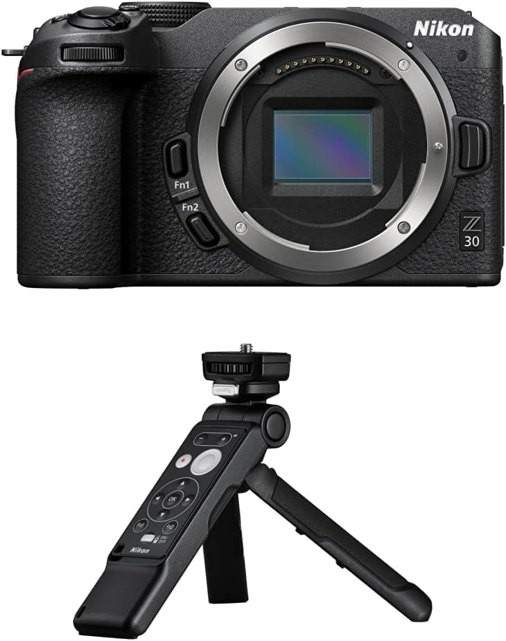 Nikon Z30 Mirrorless SLR Z30 16-50 VR Lens Kit, Z Mount, APS-C Video Vlog, Image Stabilization Black + [SanDisk Genuine] SD Card, 128GB SDXC, Class 10, UHS-II V90, Read Up to 300 MB, San/s PRO SDSDXDM